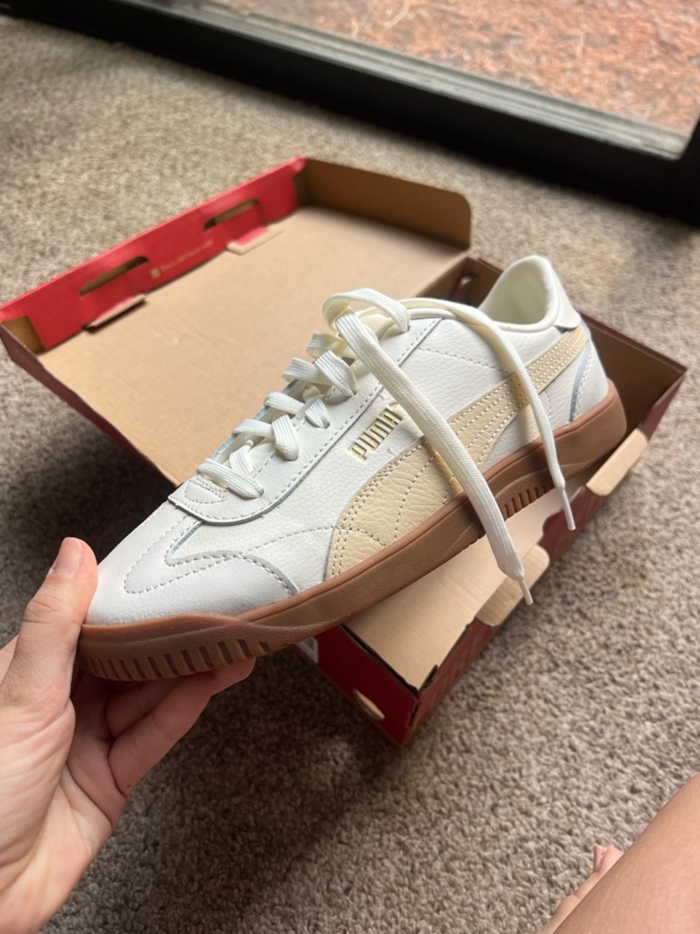 Puma club 5v5 frosted ivory Canvas sneaker size us 8.5 women’s